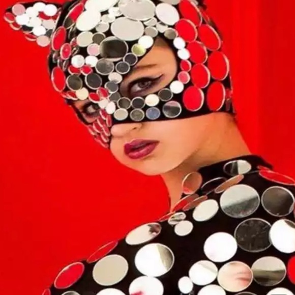 Accessories - Mirror ball cat mask❤️meowza